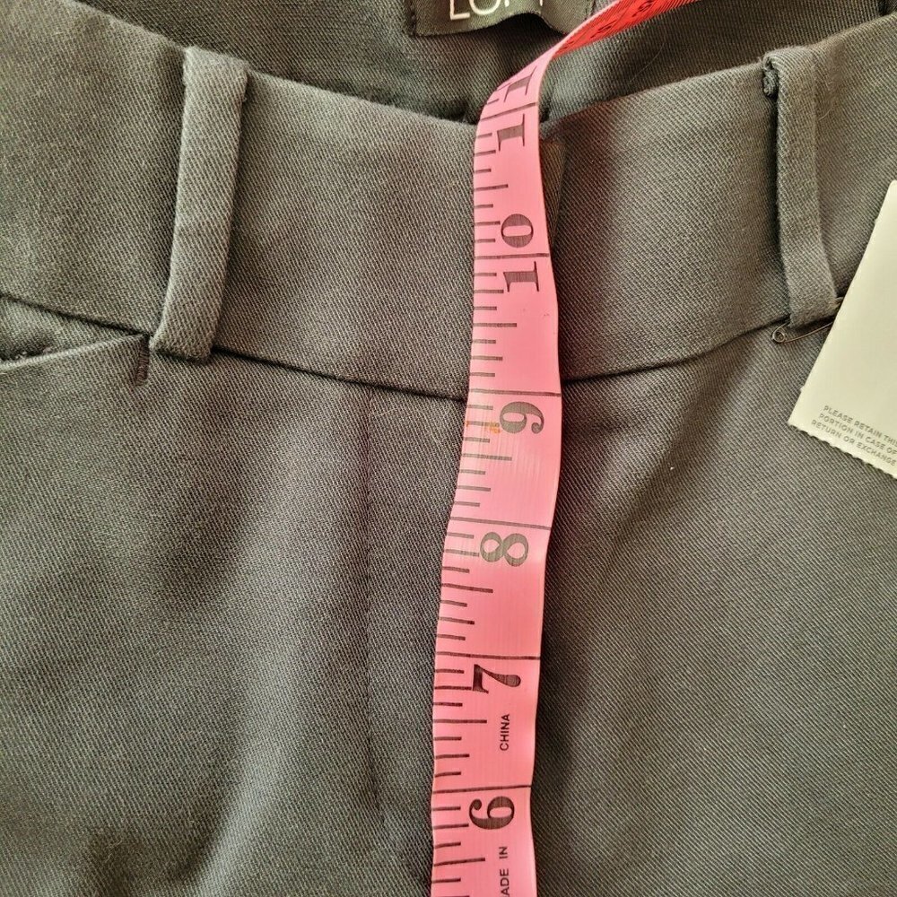 Ann Taylor LOFT Womens Julie Straight Dress Pants Sz 0 Gray Mid Rise - Picture 9 of 9